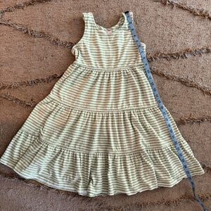 Hanna Andersson Girls size 120 Striped Sleeveless Tiered Twirl Dres